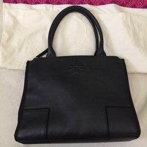 Tory Burch Ella Canvas and Leather Tote